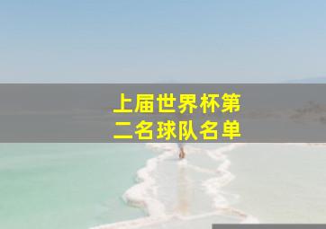 上届世界杯第二名球队名单