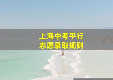 上海中考平行志愿录取规则