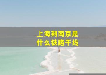 上海到南京是什么铁路干线