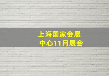 上海国家会展中心11月展会