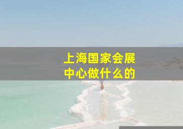 上海国家会展中心做什么的