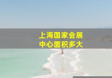 上海国家会展中心面积多大