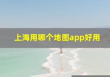 上海用哪个地图app好用