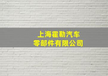 上海霍勒汽车零部件有限公司