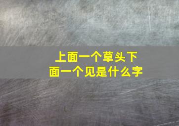 上面一个草头下面一个见是什么字