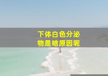 下体白色分泌物是啥原因呢