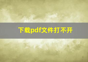 下载pdf文件打不开