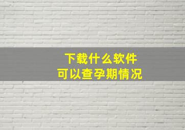 下载什么软件可以查孕期情况