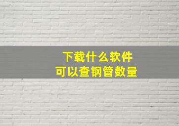 下载什么软件可以查钢管数量