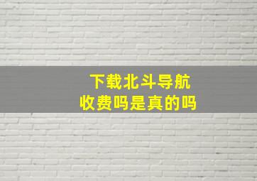 下载北斗导航收费吗是真的吗