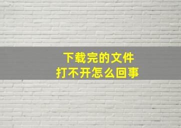 下载完的文件打不开怎么回事