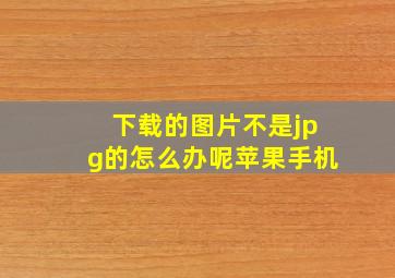 下载的图片不是jpg的怎么办呢苹果手机