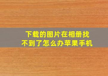 下载的图片在相册找不到了怎么办苹果手机