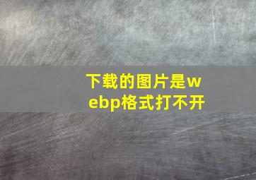 下载的图片是webp格式打不开