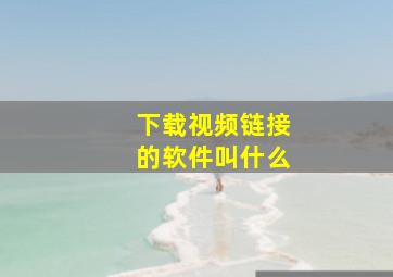 下载视频链接的软件叫什么