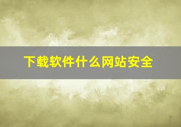 下载软件什么网站安全