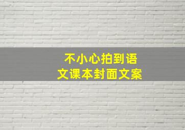 不小心拍到语文课本封面文案