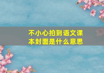 不小心拍到语文课本封面是什么意思