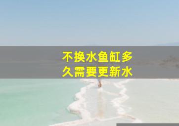 不换水鱼缸多久需要更新水