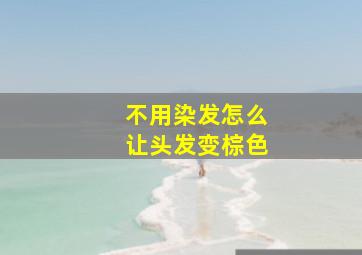 不用染发怎么让头发变棕色