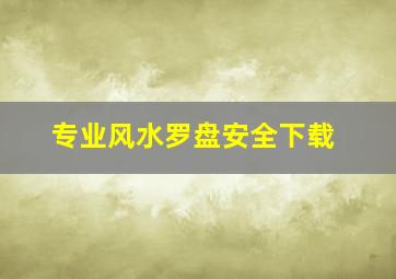 专业风水罗盘安全下载