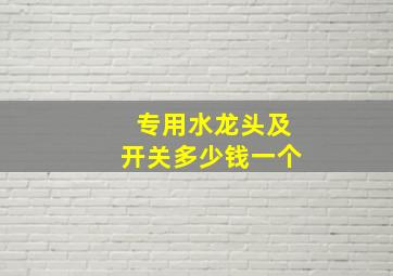 专用水龙头及开关多少钱一个