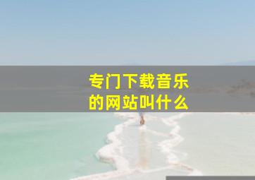 专门下载音乐的网站叫什么