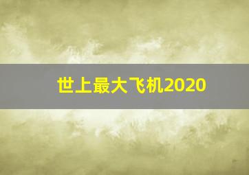 世上最大飞机2020