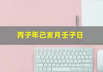 丙子年己亥月壬子日