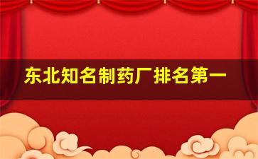 东北知名制药厂排名第一