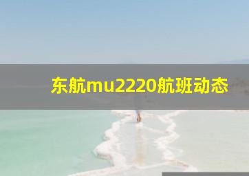 东航mu2220航班动态