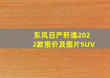 东风日产轩逸2022款报价及图片SUV