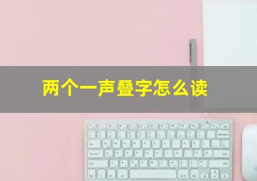 两个一声叠字怎么读