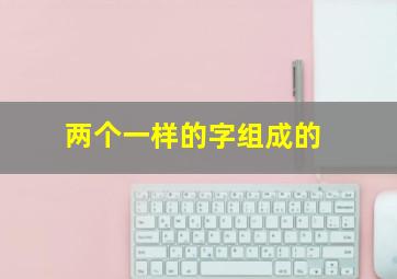 两个一样的字组成的