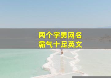 两个字男网名霸气十足英文