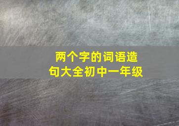 两个字的词语造句大全初中一年级