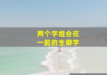 两个字组合在一起的生僻字