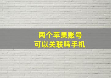 两个苹果账号可以关联吗手机