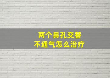 两个鼻孔交替不通气怎么治疗