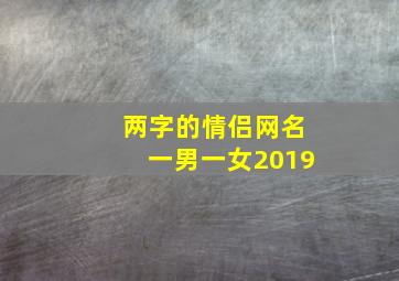 两字的情侣网名一男一女2019