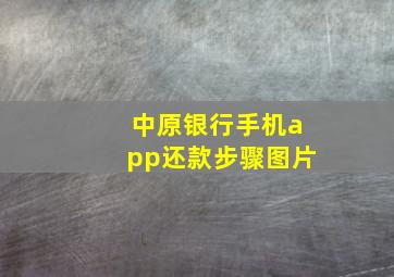 中原银行手机app还款步骤图片