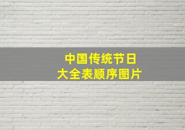 中国传统节日大全表顺序图片