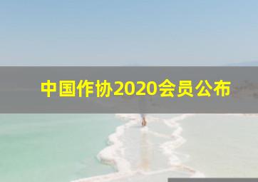 中国作协2020会员公布