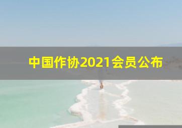 中国作协2021会员公布