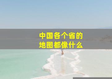 中国各个省的地图都像什么