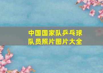 中国国家队乒乓球队员照片图片大全