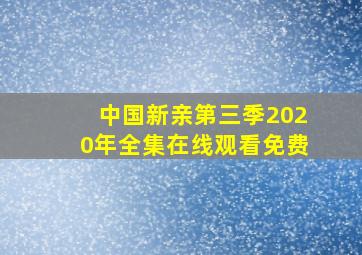 中国新亲第三季2020年全集在线观看免费