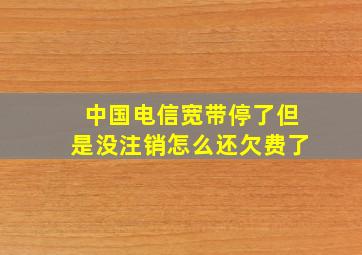 中国电信宽带停了但是没注销怎么还欠费了