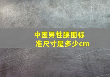 中国男性腰围标准尺寸是多少cm