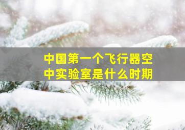 中国第一个飞行器空中实验室是什么时期